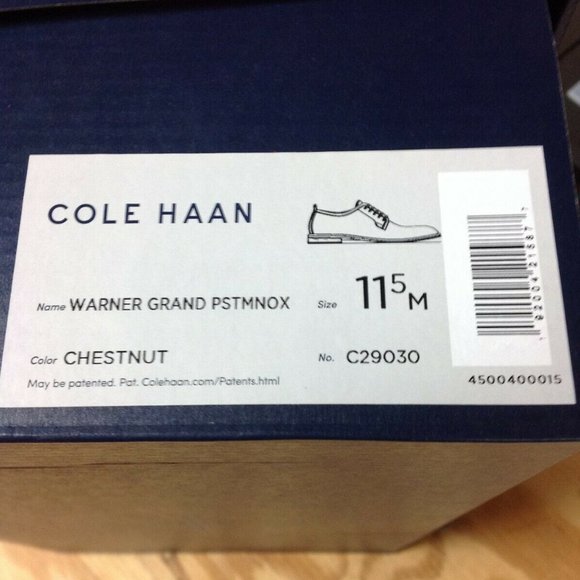 Cole Haan Men\'s Warner Grand Postman Brown Leather Oxford Dress Shoes 11.5M NIB main image 6